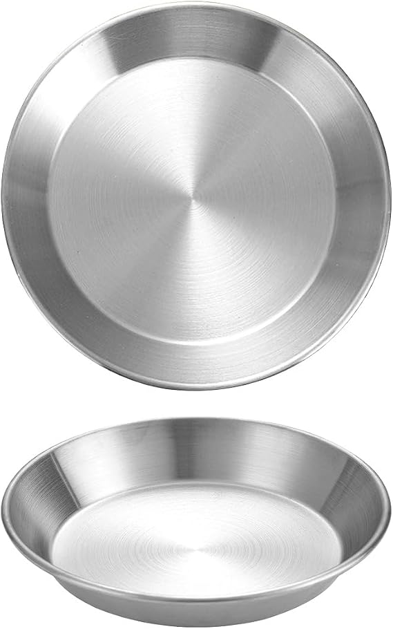 Food Serving Tray Plates 2 Pack Camping Dinner Server Stackable 8.6-inch