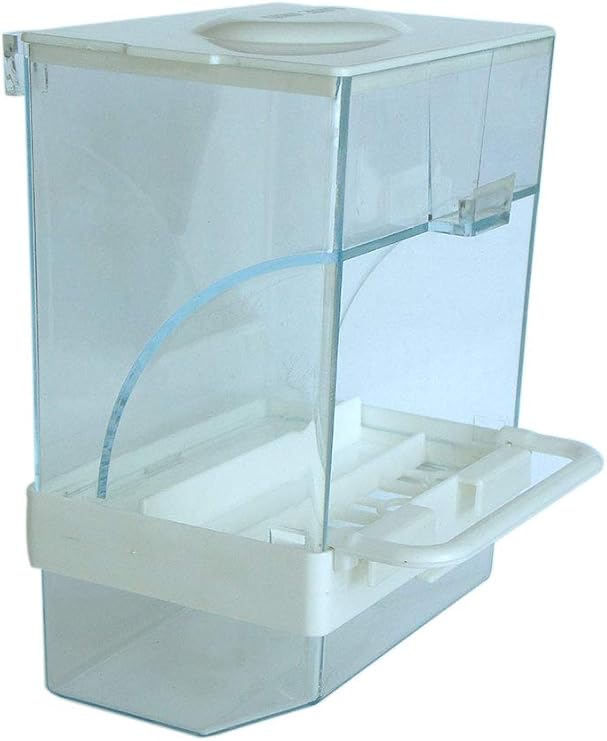 Garden Mix-Akıllı Kuş Yemliği Taban Hazneli Beyaz (10-7,5)-14,5 cm