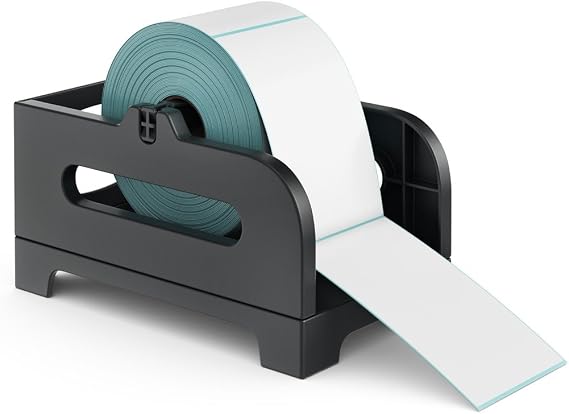 Rollo Thermal Label Holder for Label Rolls and Fan-Fold Stacks | Shipping Label Holder for Thermal Printers - Desktop Label Printer Stand - Shipping Accessory Supplies
