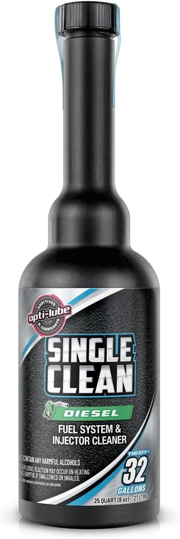 Opti-Lube Single Clean Diesel Fuel System/Injector Cleaner: 1 8oz Bottle Treats up to 32 Gallons