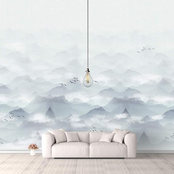 Wall Murals for Bedroom Traditional Chinese Landscape View Large Removable Wallpaper Peel and Stick Wall Stickers - 66x96 inches