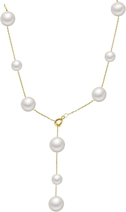Gold Pearl Necklace for Women, Yellow Necklace Dainty 18K Gold Plated Pearl Choker Chain, Pearls Bracelets Wedding Trendy Gold Jewelry Set for Women Bridesmaid Gifts