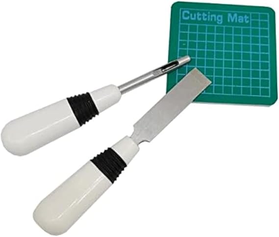 HONEYSEW 3 Pcs Sewing Buttonhole Cutter Set, for Buttonhole and Eyehole (WHITE&BLACK)