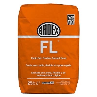 ARDEX FL Rapid Set Flexible High-Performance Sanded Grout, 25 lbs Bag, Fast-Drying, Stain-Resistant, Polymer-Modified, for Interior and Exterior Use, Vintage Linen - 08