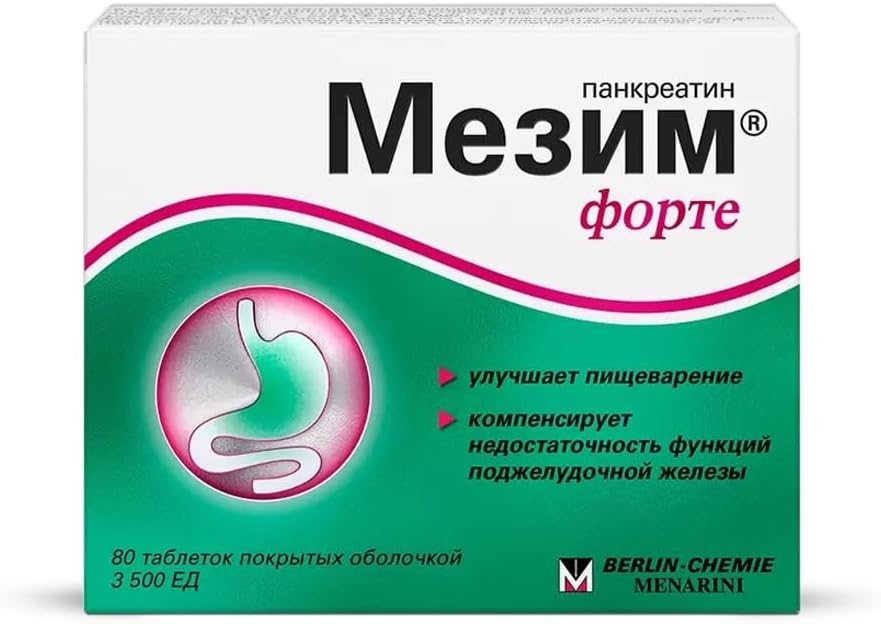 3500, 80 Tablets Dietary Supplement, Pancreatin Enzymes for Digestion Support