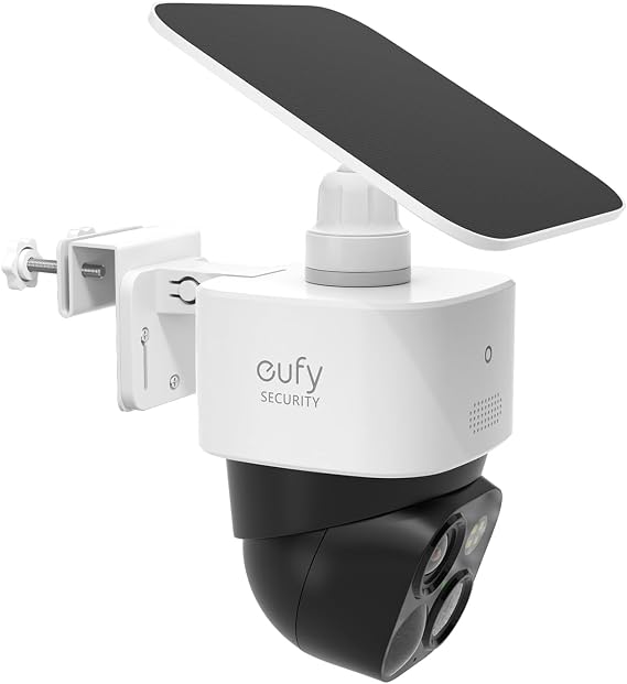Eufy Gutter Mount Compatible with eufy Security SoloCam S340, SoloCam E30, SoloCam E42, Adjustable Outdoor Camera Gutter Bracket, Weather-Resistant Easy Installation Security Camera Mount