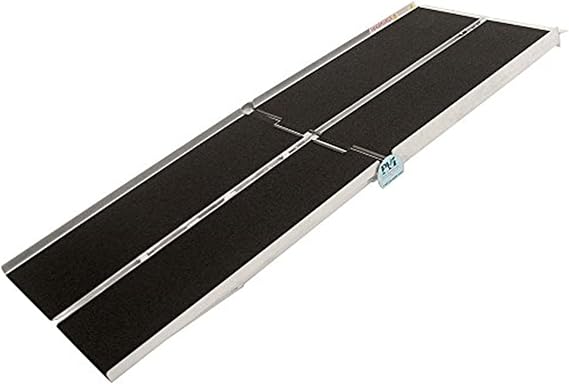 HomeStock Portable Wheelchair Ramp - 6ft Aluminum Folding Ramp - 800lb Capacity - Easy Transport