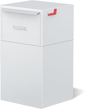 Large Secure Package Delivery Box for Outside with Lock, 41 * 23 * 21", Stainless Steel, 42 Gallon, Anti-Theft, Rust-Proof,Waterproof Box for Packages Delivery Outdoor/Porch/Curbside (White, Large)