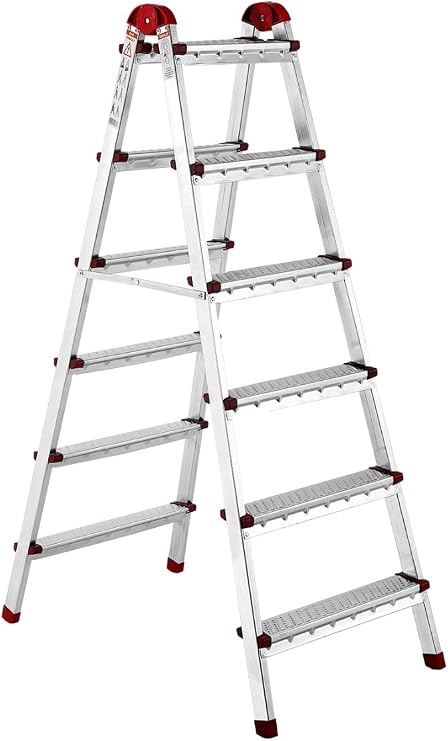 Ayyıldız Çift Çıkışlı Katlanabilir Ev Tipi Merdiven 6+6 Basamak Galvanizli