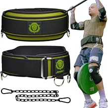 2-in-1 Weightlifting Belt & Dip Belt with Chain for Added Weight Training,Weightlifting, Squats, Deadlifts,Powerlifting for Men & Women