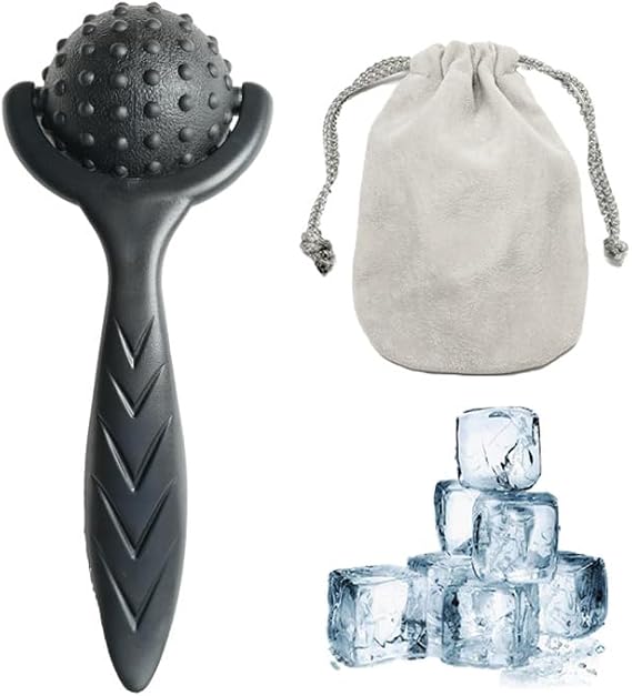 Cold Ice Face Roller Cold Massage Roller Ball CryoBall Facial Ice Globes Black 02