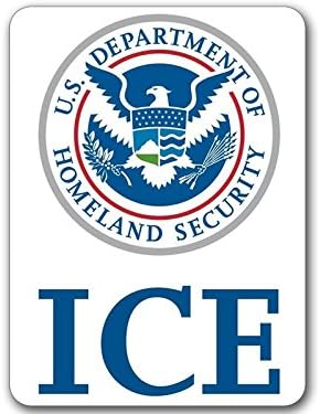 ICE Logo Sticker (Insignia Legal Immigration Border Support Conservative Vinyl Decal for car Truck Laptop Phone and Water Bottle (3 x 4 inch)