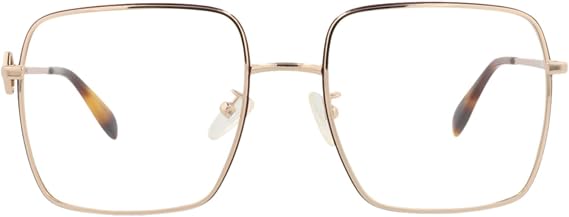 Alexander McQueen Square-Frame Metal Optical Frames