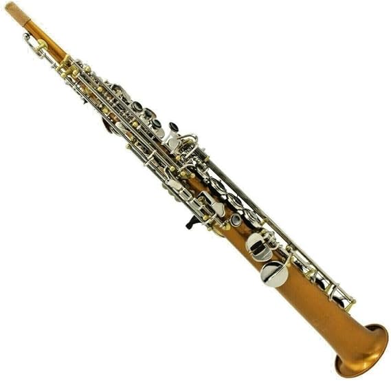 Eastern music pro dark gold lacquer copper straight saxophone soprano nickel key