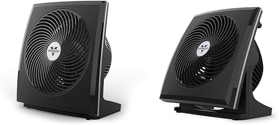 Vornado 673T 70ft Whole Room Fan & 573T 60ft Air Circulator Bundle, Black