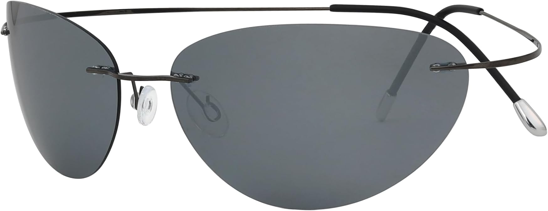 Eyekepper Pilot Rimless Titanium Polarized Sunglasses for Men and Women | Men's Retro Trendy Design, Ultra Lightweight Cheaters, Womens Frameless Sun Glasses, UV400 Protection, Colorful Options