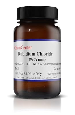 Rubidium Chloride, Crystals, 99% min., 10 Grams