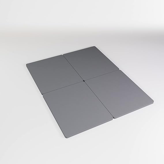 Spring Sleep, 1.5-Inch Split Bunkie Board for Mattress/Bed Support - Fully Assembled, Improved Comfort and Support, Queen(Fold), Gray