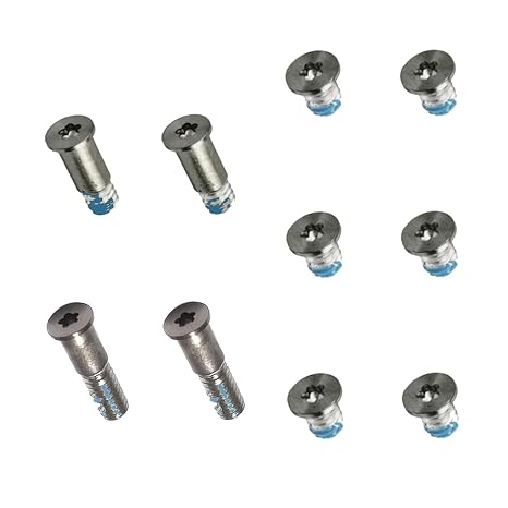 Bottom Case Screws 10 pcs Replacement for MacBook Air 13" Retina (Late 2018 - Mid 2019) A1932, (Early 2020) A2179 and (Late 2020) A2337 (Silver)