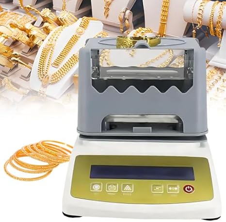 Gold Purity Tester Machine - Precision 0.001g/Cm3 Analyzer for Gold, Silver, Palladium & Platinum - Essential Jewelry Testing Tool for Accurate Metal Detection 300K