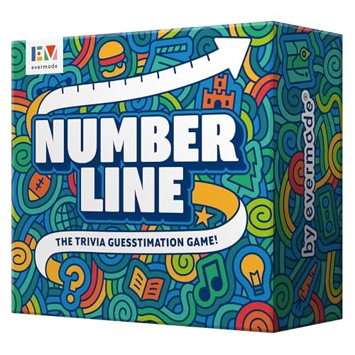 Evermade Number Line The Trivia Party Game for Adults, Families & Game Night That Sparks Fun Conversation & Clever Thinking Over 700 Facts, Ages 12