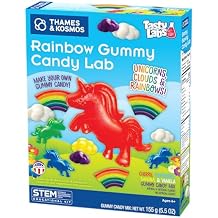 Thames & Kosmos Rainbow Gummy Candy Lab - Unicorns, Clouds & Rainbows! Sweet Science STEM Experiment Kit, Make Your Own Gummy Candies in Cool Shapes & Colors