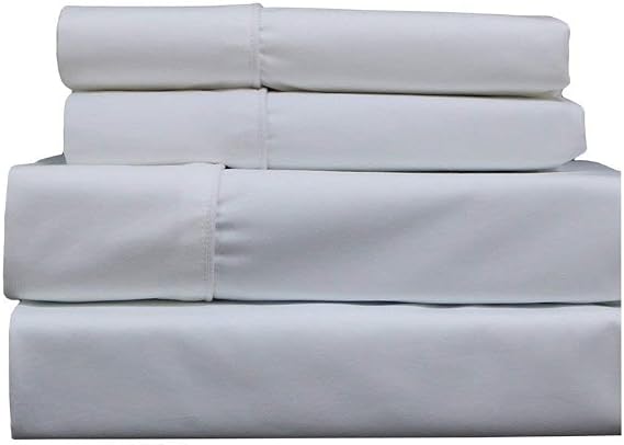 Royal Hotel Extra Deep King Sheets, 650 Thread Count Cotton Blend, White | Premium Cotton Blend Sheets, Soft & Breathable, Deep Pocket Fitted Sheet, Hotel-Style Comfort, Wrinkle-Resistant Easy Care