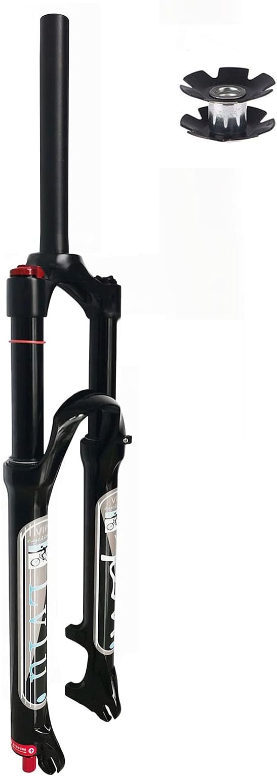Mountain Bike Air Front Fork 26/27.5/29 inch Mechanical Hydraulic Spring Suspension Forks Manual Lock 9mm QR Disc Brake (2 Choices)