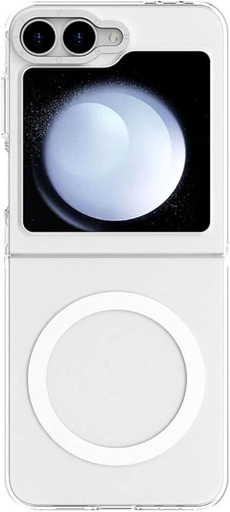 Youngkit Galaxy Z Flip 6 Compatible Case Magsafe Compatible Transparent Youngkit Crystal Shield Serial Cover Transparent