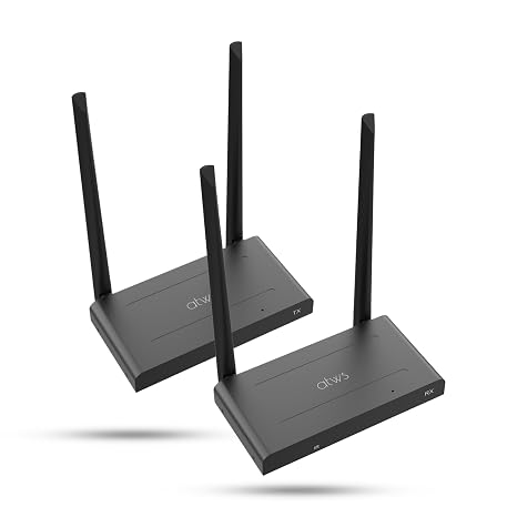 Wireless HDMI Transmitter and Receiver Kit, 4K HDMI Extender 164ft Range ExtendBox Duo, Plug and Play for Streaming and Presentations