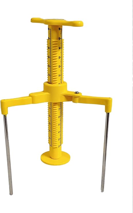 J&C TEC Screed Leveling Tripod for checking Height in Liquid Mortar, Three-sided Unique Ruler Display, Laser Line on Axis Ruler - 10 EA with PVC Box (JNCTEC 10)