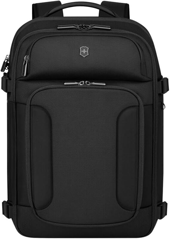Victorinox Werks Traveler 7.0, Boarding Bag, Backpack with 15.6'' Laptop and 11'' Tablet Compartment, Black