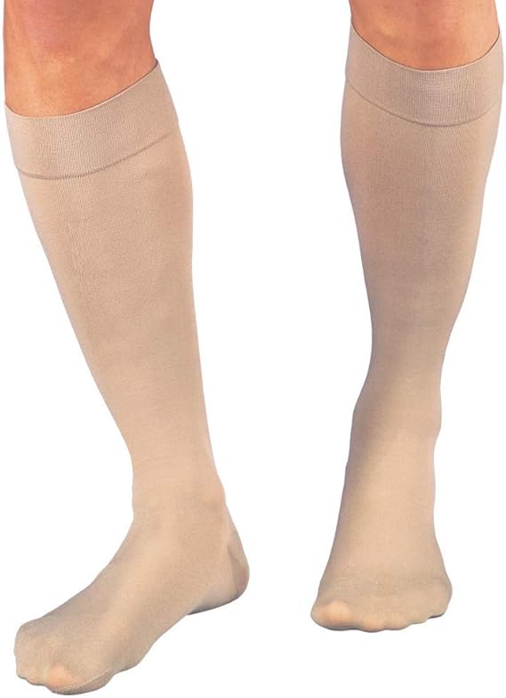 JOBST Relief Compression Socks, 20-30 mmHg, Knee High | Closed Toe, Beige, Medium, Petite Length, Comfortable Graduated Compression Socks Designed for Men & Women