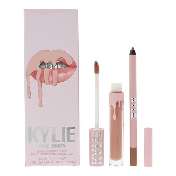 Matte Lip Kit - 700 Bare by Kylie Cosmetics for Women - 2 Pc 0.10oz Matte Liquid Lipstick, 0.03oz Lip Liner