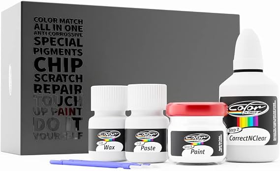 Color N Drive Universal White Touch-Up Paint Kit - Perfectly Compatible, Easy Application & Professional Results for Scratches, Stone Chips & Scuffs Repair Set - Ideal for All Vehicles