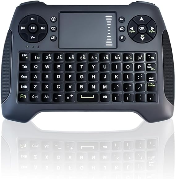 SUNGI 2.4G Mini Wireless Keyboard with Touchpad Mouse and Multimedia Keys Rechargeable Handheld Remote Control Air Mouse for PC Android Box mini Computer