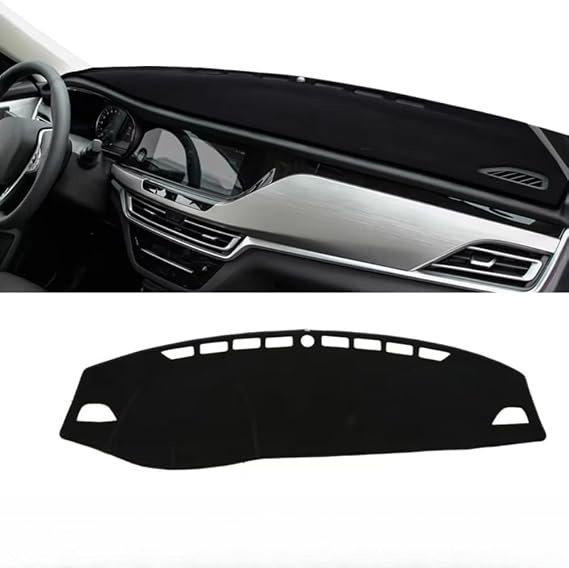 Car Suede Dashboard mat Exquisite Sun-Protective Dashboard Decorative mat Protective Accessories ,for Changan CS35 Plus 2018 2019 2020 2021 2022 2023 CS 35 (Black Side)