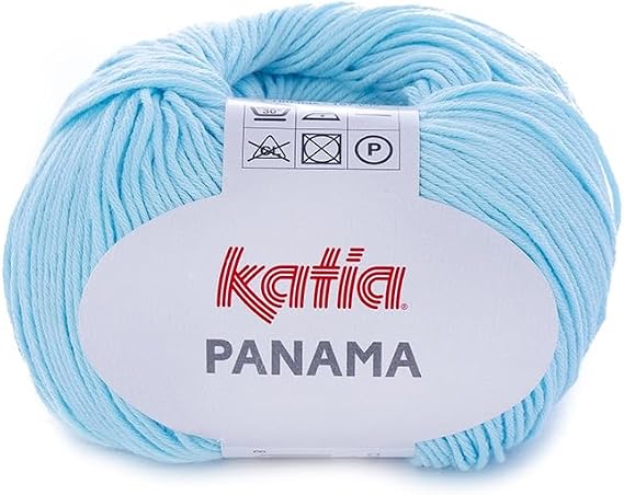 Katia - Panama Colour 10 Turquoise 50 g = 180 Metres, Needle Size 2.5 - 3