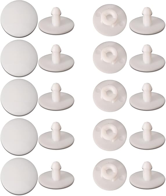 Croc Replacement Rivets, 10pcs Clog Garden Shoe Repair Rivets Compatible for Crocs-Styled Shoes Strap Button Replacement(White) One Size