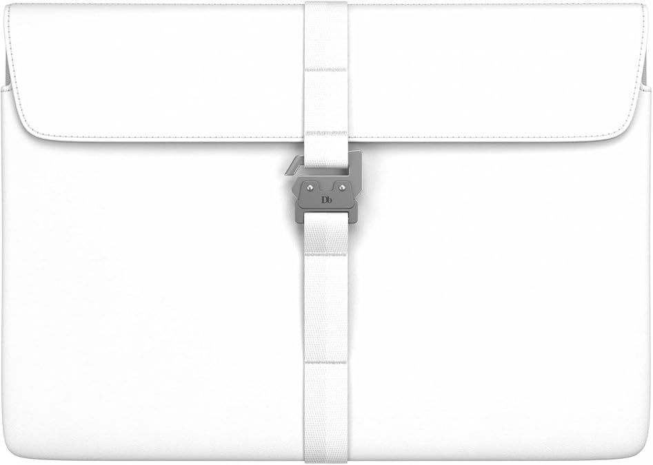 Db The Proper 16" Laptop Sleeve Cover for MacBook Computer, Whiteout