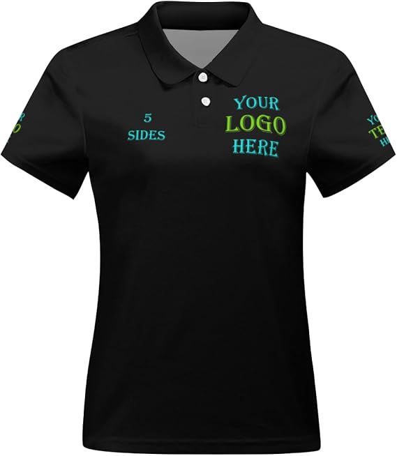 Custom Polo Shirts for Women Personalized Golf Tees add Logo Text Image Custom Golf Shirt