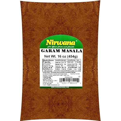Authentic Garam Masala Spice Blend Aromatic Indian Seasoning for Curries, Soups & Marinades Perfect with Turmeric, Cumin, and Ginger 1 lb by Nirwana