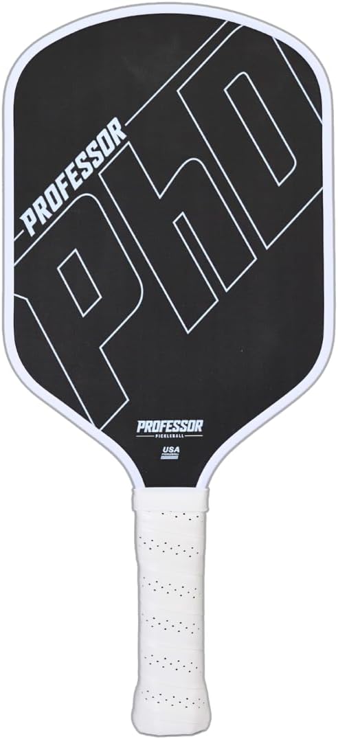 Professor PhD Low Carbon Fiber Pickleball Paddle - White Edge