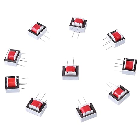 10pcs EI14 Audio Isolation Transformer 1:1 600:600 Ohm for Signal Isolation, Ground Loop Noise Filter, AC DC Audio Coupling, Single Phase 135 Ohm Impedance