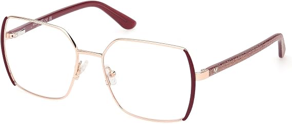 Guess By Marciano Eyeglasses GM 50014 071 Matte Bordeaux/Shiny Rose Gold