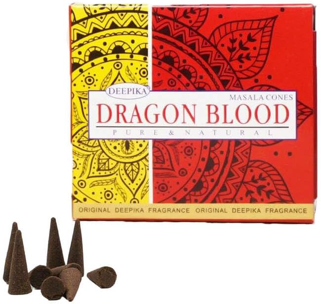 Deepika Masala Agarbatti || Pure & Natural Incense CONICAL Incense (Theral Back Fluid) (Dragon Blood)