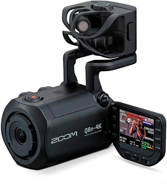 Zoom Q8n-4K Video Recorder for Musicians, Streamers & Filmmakers | 4K Video, 2 XLR Inputs, Stereo Microphones, Webcam Mode, For Music, Podcasts, and Streaming