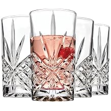 Godinger Highball Drinking Glasses, Tall Glass Cups, Water Glasses, Cocktail Glasses, Dublin Collection - Set of 4