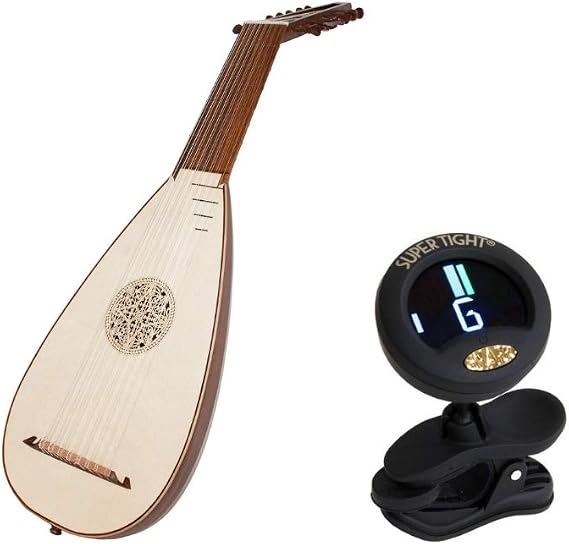 Includes: Roosebeck 8-course Travel Lute W/Padded Gig Bag + Snark Clip-on Chromatic Tuner