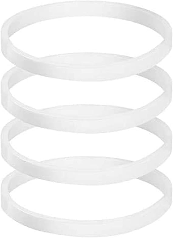 Pack of 4 Gaskets White Rubber Sealing O-Ring Replacement Part for Nutri Ninja Blender Model BL455, BL455-30, BL 580...